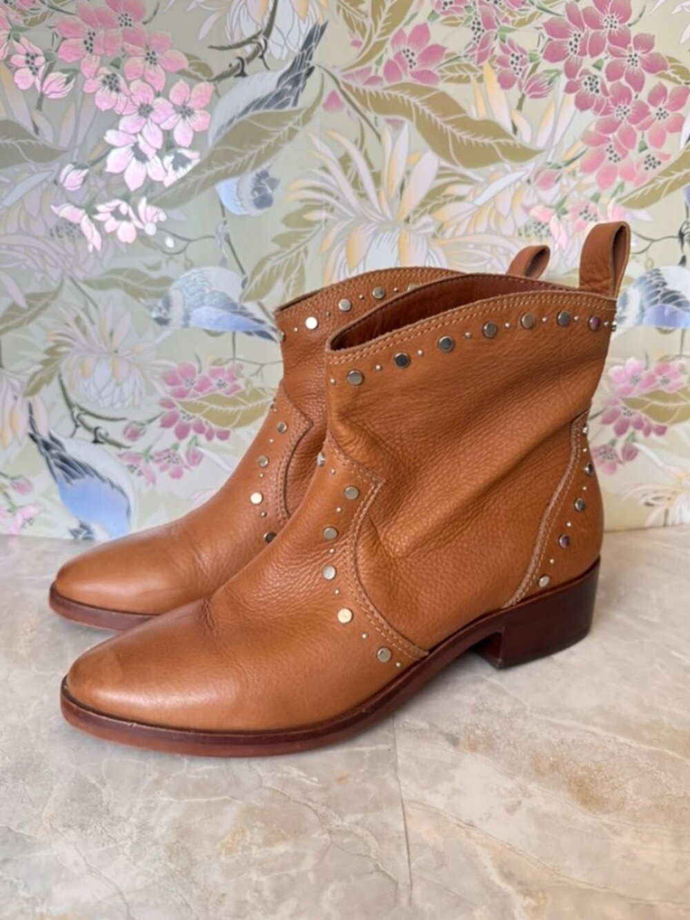 Dolce Vita Tobin Western Studded Ankle Boots